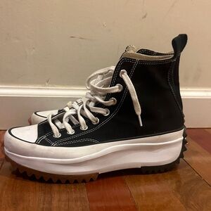 Kids' Black and White High-Top Sneakers